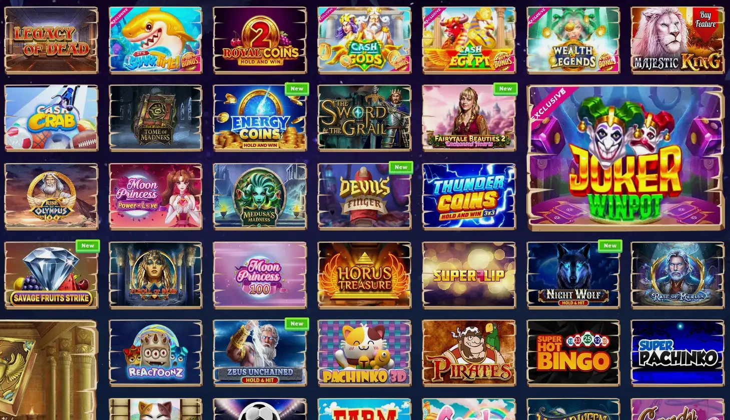 Spelutbud och slots hos Voodoo​dreams casino